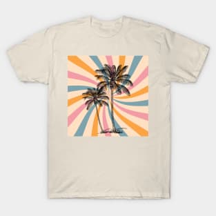 Coconut trees on vintage screen T-Shirt